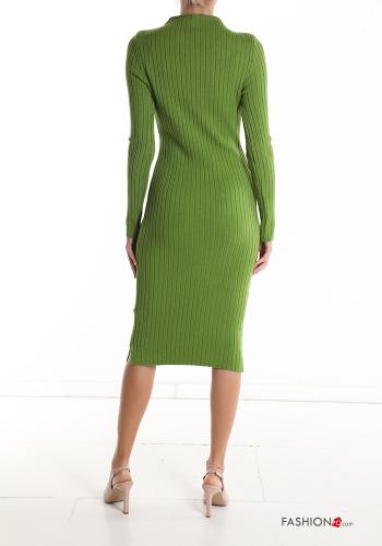 Vestido manga larga por la rodilla de cuello alto - ph 2