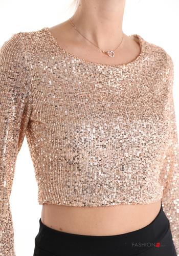 Camiseta de manga larga manga larga con lentejuelas - ph 4