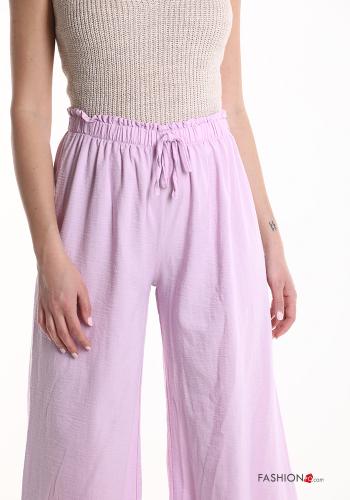 Pantalon en Lin wide leg avec coulisse avec élastique - ph 4
