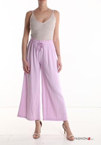 Pantalon en Lin wide leg avec coulisse avec élastique - ph 5