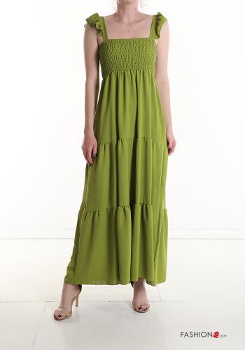 Robe sans manches longue à volants avec élastique - ph 1