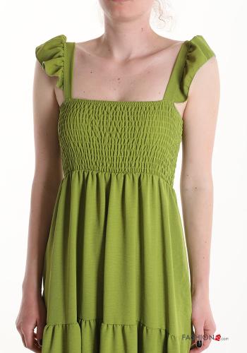 Robe sans manches longue à volants avec élastique - ph 4