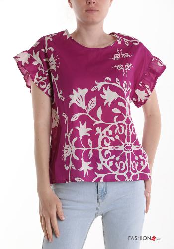 Blouse en Coton manches courtes imprimé - ph 1