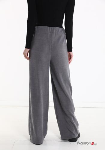 Pantalone in velluto costine con elastico con tasche con coulisse - ph 2