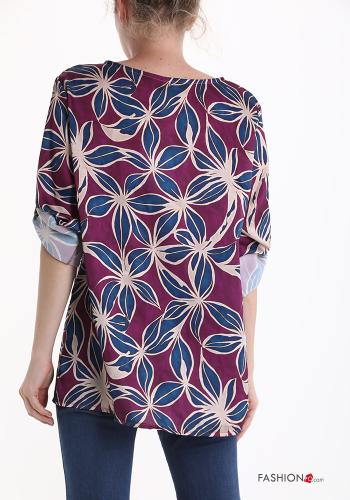 Blusa Fantasia floreale maniche a tre quarti - ph 2