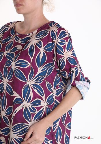Blusa Fantasia floreale maniche a tre quarti - ph 4
