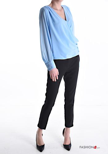 Blouse with v-neck with knot - ph 5