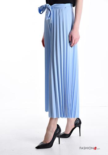 pleated wide leg Trousers with elastic with sash - ph 3