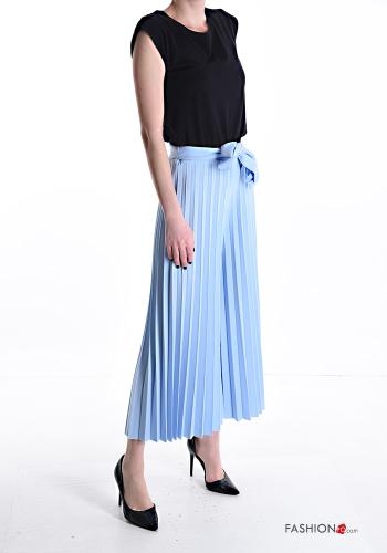 pleated wide leg Trousers with elastic with sash - ph 5