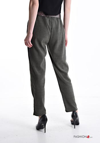Ribbed Trousers with elastic with sash with pockets - ph 2