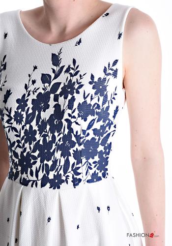Floral sleeveless crew neck knee-length Dress - ph 4
