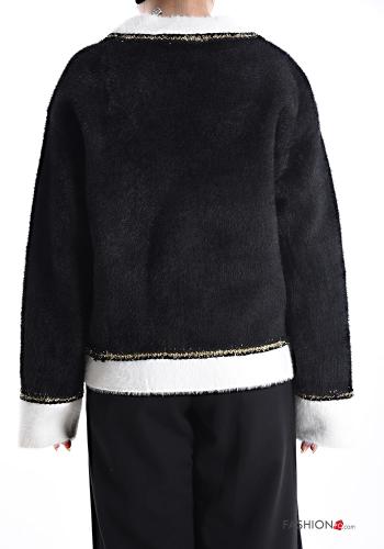 extra long sleeve Cardigan with buttons with v-neck with pockets - ph 2