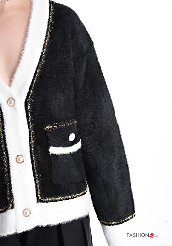 extra long sleeve Cardigan with buttons with v-neck with pockets - ph 4