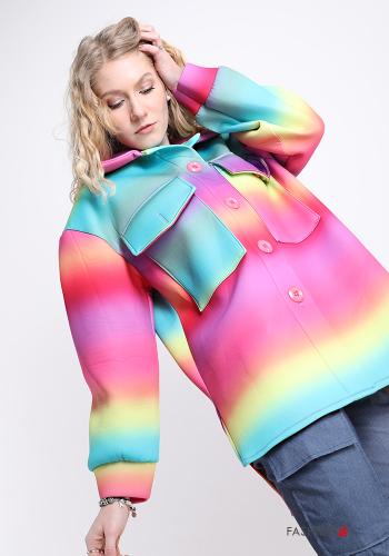 Giacca  con bottoni con tasche Fantasia colorata - ph 3