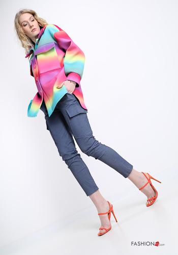 Giacca  con bottoni con tasche Fantasia colorata - ph 5