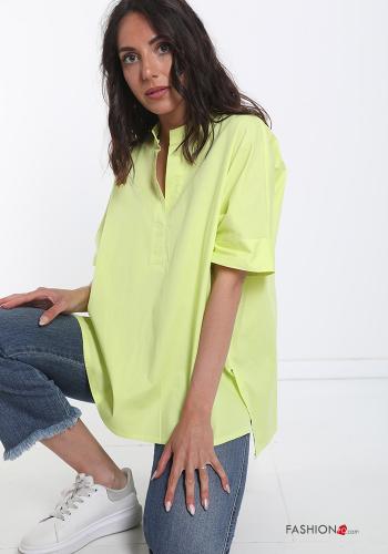 Blusa in Cotone  scollo a V - ph 1