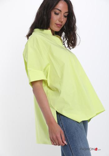 Blusa in Cotone  scollo a V - ph 3