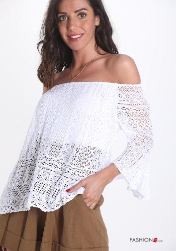 Blusa de Algodón  encaje - ph 1