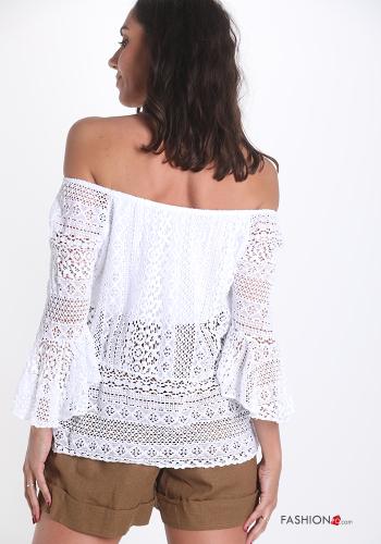 Blusa de Algodón  encaje - ph 2