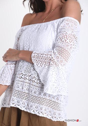 Blusa de Algodón  encaje - ph 4