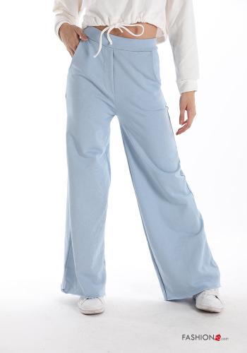 Pantalone in Cotone  con tasche a zampa - ph 1