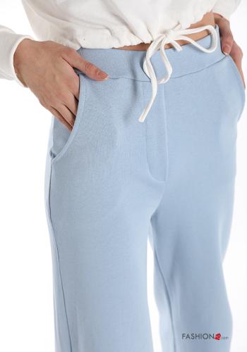 Pantalone in Cotone  con tasche a zampa - ph 4