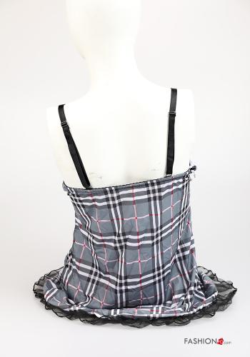 Completino sexy Fantasia tartan con fiocco - ph 2