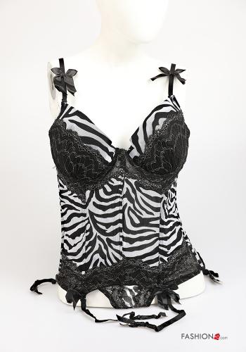 Tiermuster Spitze- Sexy Wäscheset aus Baumwolle - ph 1