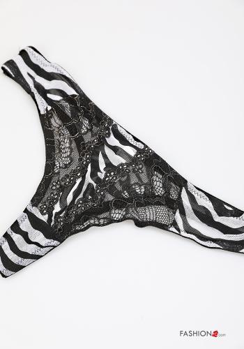 Tiermuster Spitze- Sexy Wäscheset aus Baumwolle - ph 4