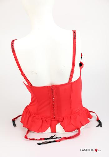 Floral Cotton Sexy matching set with bow - ph 2