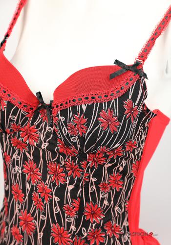 Floral Cotton Sexy matching set with bow - ph 3