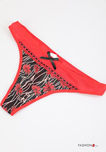 Floral Cotton Sexy matching set with bow - ph 4