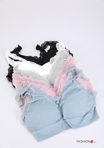 Reggiseno a fascia pizzo imbottito