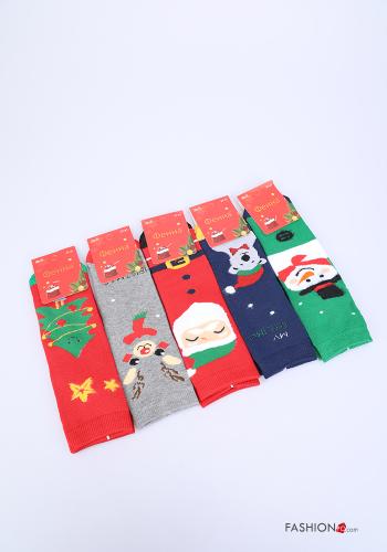 Christmas Motif Cotton Ankle socks - ph 1