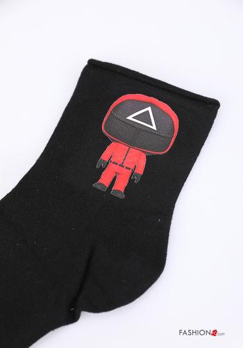 Bedrucktes Kurze Socken aus Baumwolle - ph 3