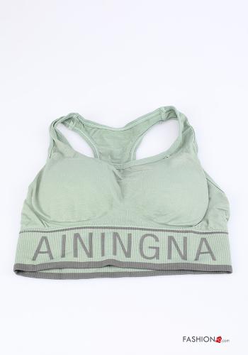 Lettering print padded Sports Bra - ph 2