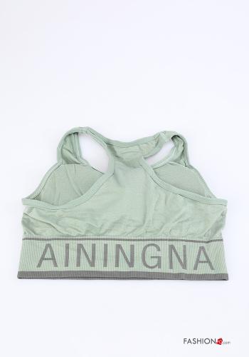 Lettering print padded Sports Bra - ph 3