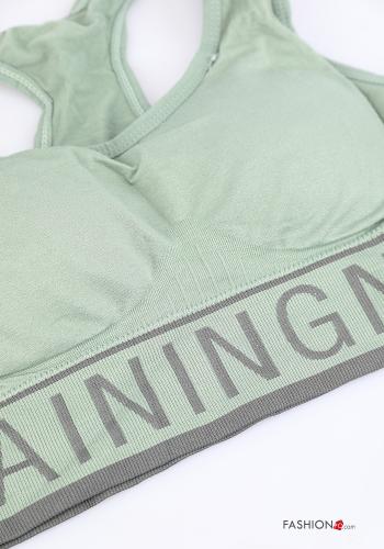 Lettering print padded Sports Bra - ph 4