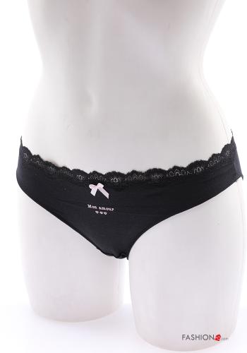 Mutanda in Cotone con fiocco con zip - ph 5