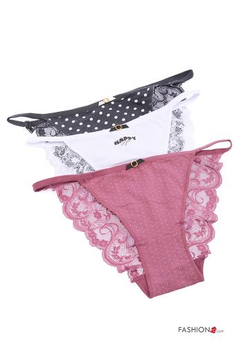 Mutanda in Cotone pizzo Fantasia pois - ph 1