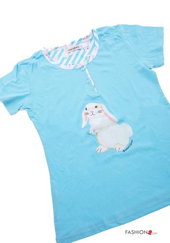 Pijama completo de Algodón Estampado animales con botones - ph 2