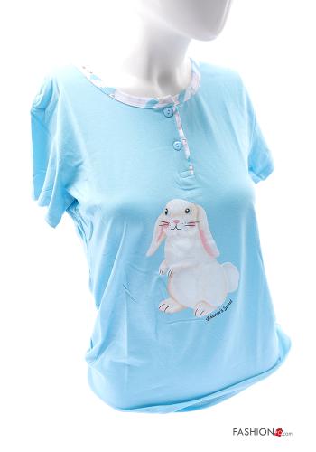 Pijama completo de Algodón Estampado animales con botones - ph 4