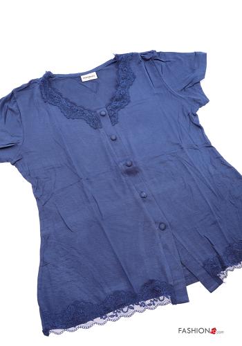 Pigiama completo in Cotone pizzo con bottoni - ph 2