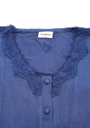Pigiama completo in Cotone pizzo con bottoni - ph 4