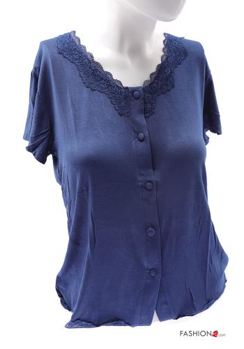 Pigiama completo in Cotone pizzo con bottoni - ph 5