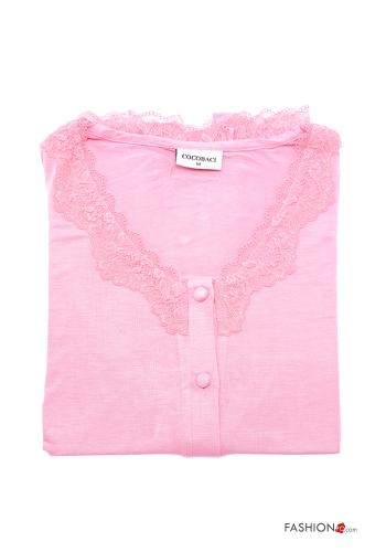 Pigiama completo in Cotone pizzo con bottoni - ph 6