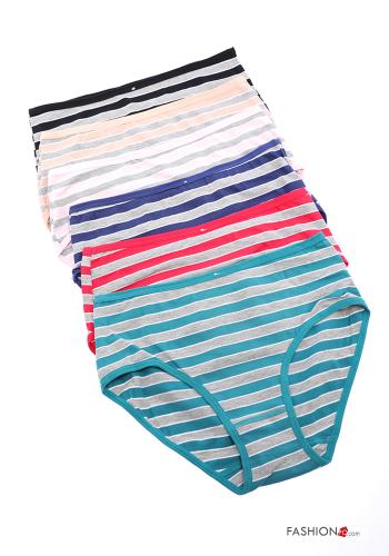 Pack de 36 piezas Bragas de Algodón a rayas