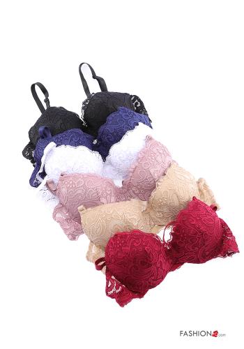Ensemble de 24 pièces Soutien-gorge détail dentelle rembourré à coupe pleine