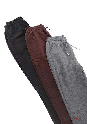 Set 12 pezzi Pantalone sportivo in Cotone con tasche con coulisse - ph 1