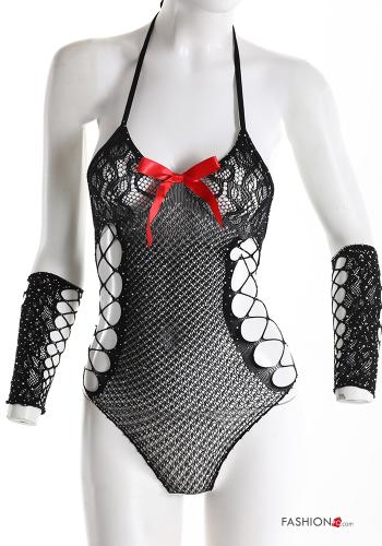 Bodystocking con strass con nastro - ph 2